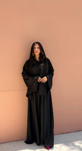 Malamih Abaya Black Flowers