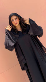 Malamih Abaya Black Flowers