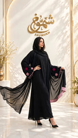 Malamih Abaya Colored Flowers